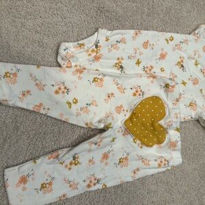 Carter's Cream Floral Baby Onesie